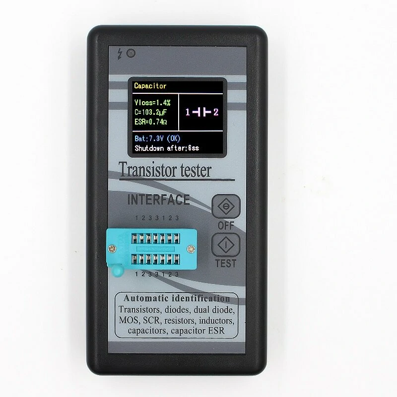 Special Version Multi-purpose Transistor Tester 128*160 Diode Thyristor Capacitance Resistor Inductance MOSFET ESR LCR Meter — view 4