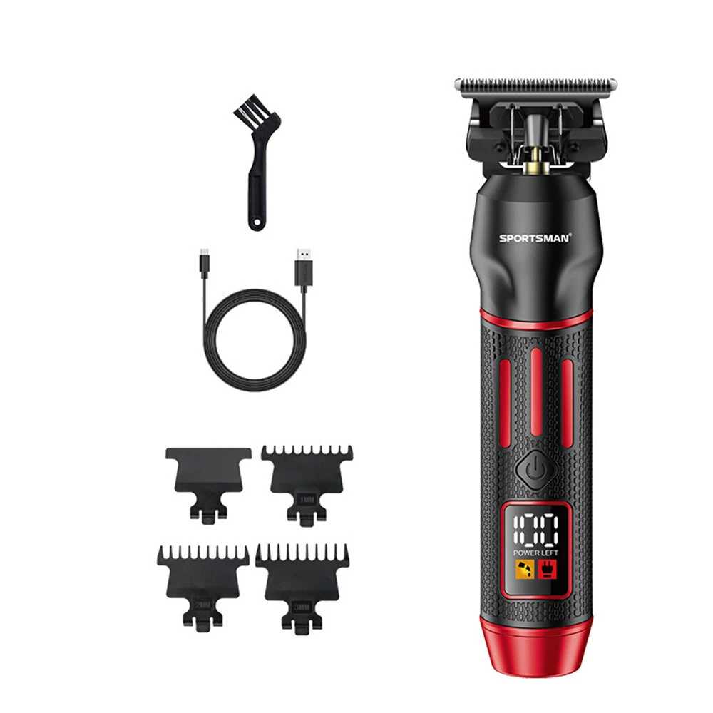 SPORTSMAN SM-750 Professional Hair Clipper Rechargeable Electric Trimmer with Smart Display Hair Clipper Electric Pro Barber Cordless HairCut Machine — view 2
