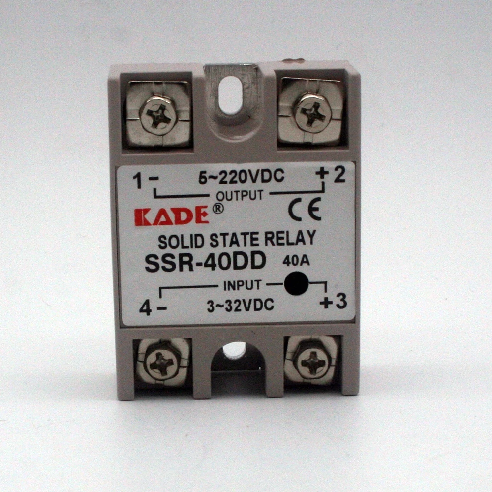 SSR -25DD/ 40DD DC Control DC SSR White Shell Single Phase Solid State Relay — view 2