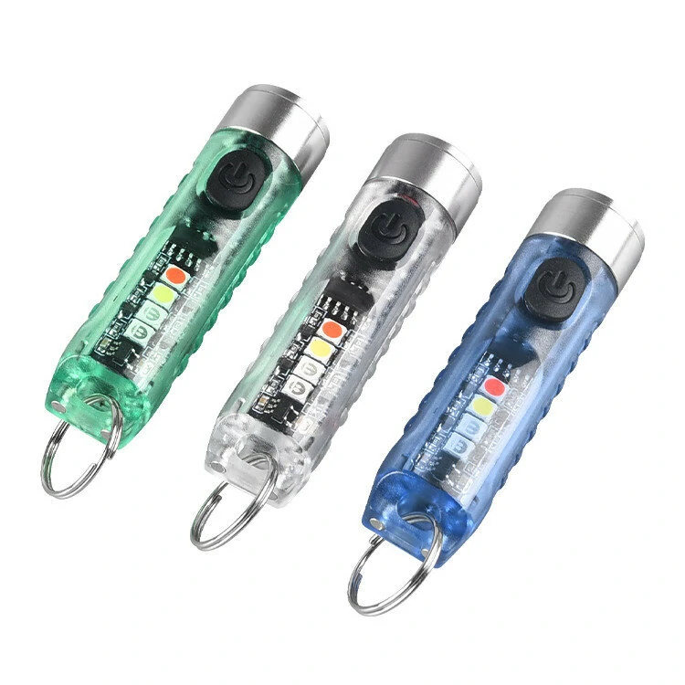 SST20 400LM Portable Mini Outdoor Key Chain Flashlight with Multi-light Source Side Light TYPE-C Rechargeable Multi-functional Mini LED Torch — view 3