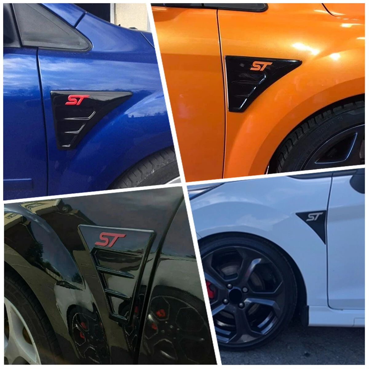 ST WING BADGES FIESTA ST WING BADGES For FOCUS WING VENTS For Ford Focus MK2 MK3 — Pricio