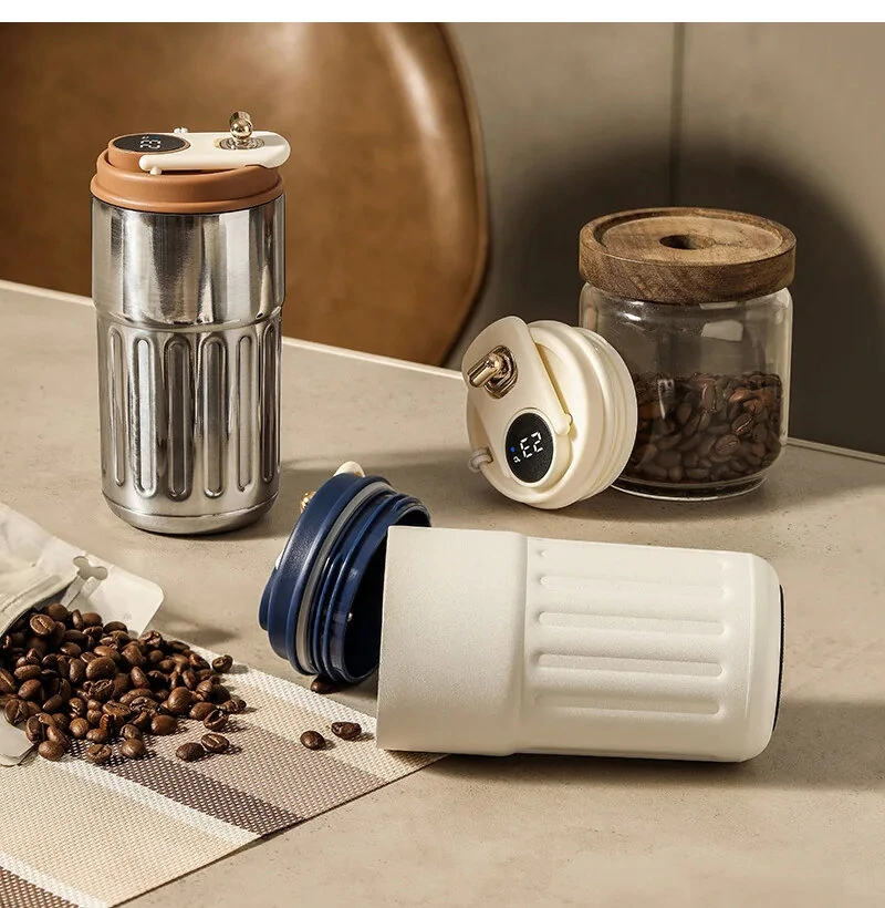 Stainless Steel 316 Smart Thermal Cup with Intelligent Temperature Display 450ml Capacity Perfect Office Coffee Mug Portable with One-Button Flip-top Lid Ideal for Travel — view 7
