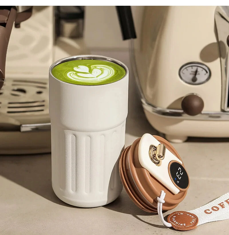 Stainless Steel 316 Smart Thermal Cup with Intelligent Temperature Display 450ml Capacity Perfect Office Coffee Mug Portable with One-Button Flip-top Lid Ideal for Travel — view 9
