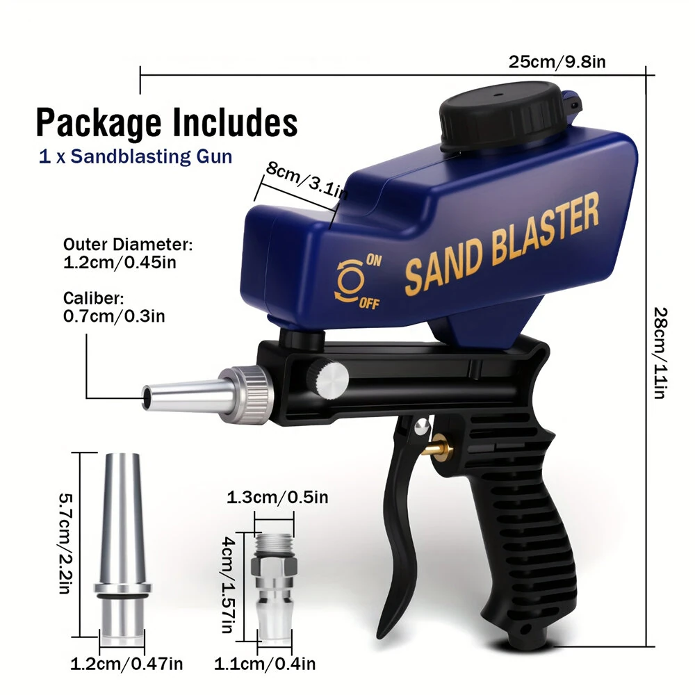 Stainless Steel Sandblasting Gun 1.5mm Nozzle 800ml per Minute Paint Output 1000ml Capacity Top Suction Pneumatic Electric Spray Gun 220V 400W Efficient Paint Sprayer — view 7