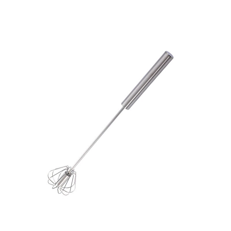 Stainless Steel Semi-Automatic Egg Beater Press Rotating Egg Beater Stir Bar Household Cream Egg Mixer Baking Gadget — view 3