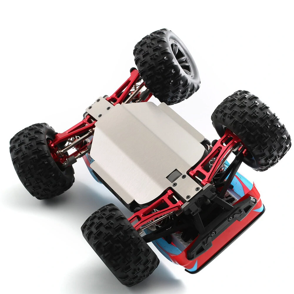 Stainless Steel Skid Plate Chassis Armor Gearbox Protector For 1/16 MJX 16207 16208 16209 16210 RC Car Upgrade Parts — view 3
