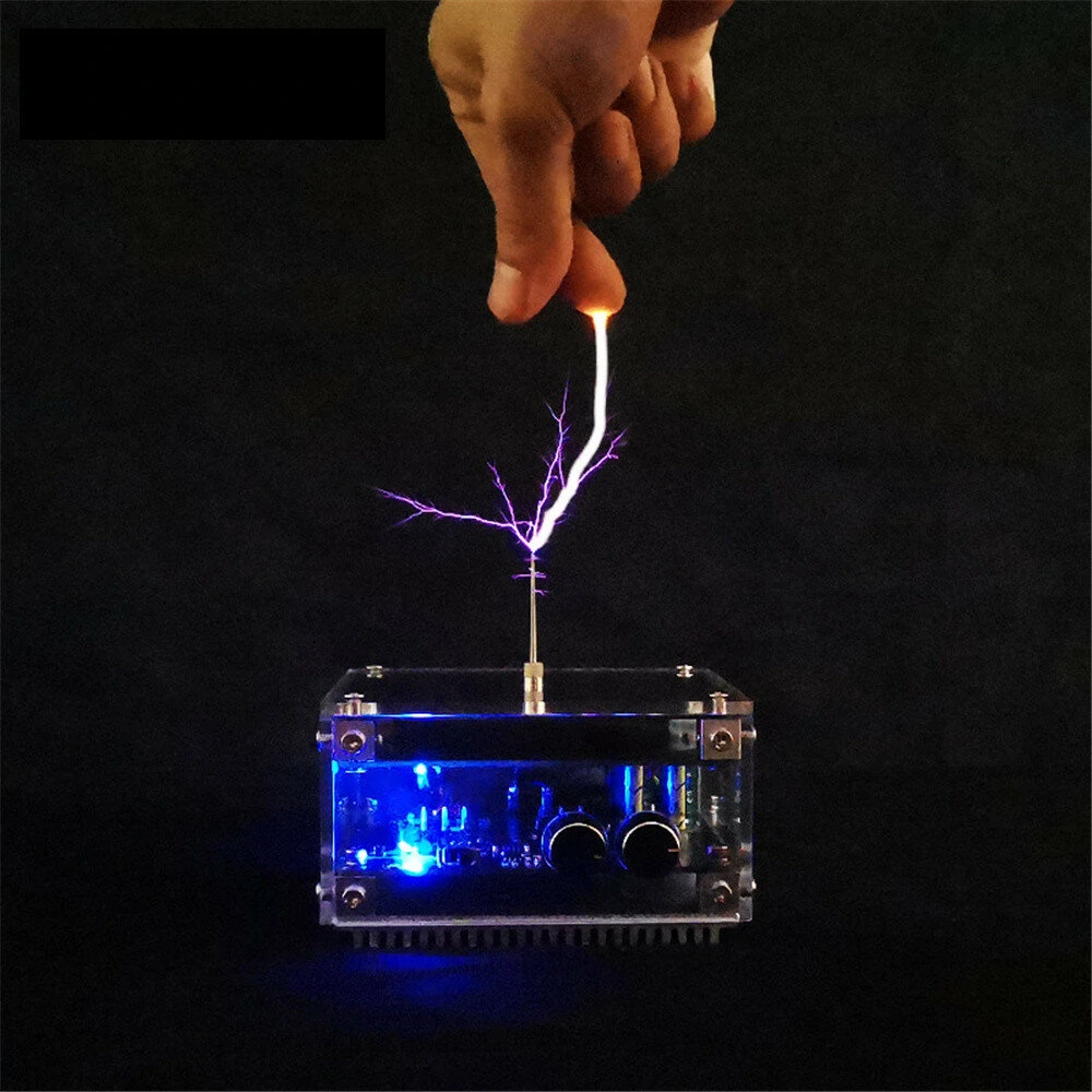 Stark Long Arc And Bluetooth Music Dual Mode Music Tesla Coil Palm Flash Bluetooth Flash Length 10CM Science Toys — view 3