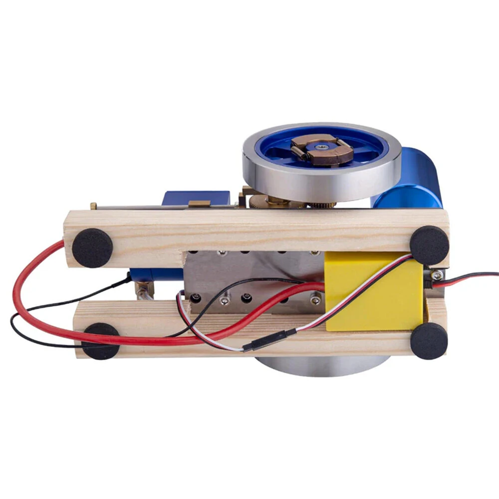 STARPOWER Mini Four Stroke Gasoline Engine Internal Combustion Engine Model with Wooden Base Physics Experiment Science Discovery Production Invention Gift Collection Toys — view 7
