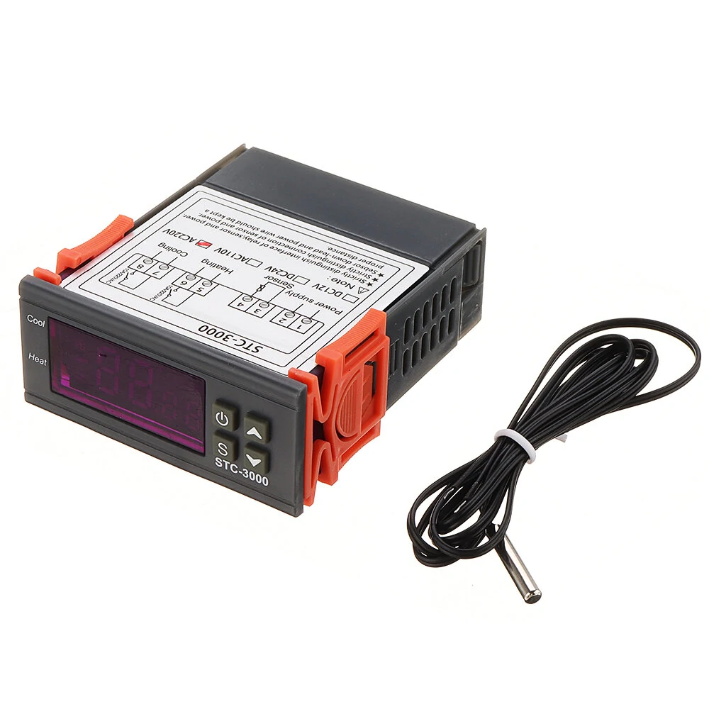 STC-3000 High Precision 110V-220V Digital Thermostat Temperature Controller Thermometer Sensor Hygrometer Module — view 5
