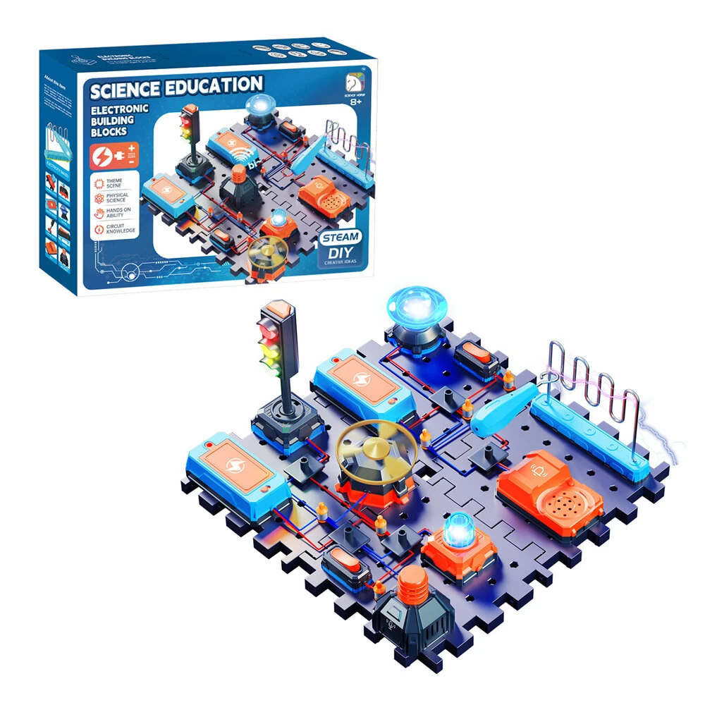 Stem Electronic Building Blocks Physics Circuit 128 Build Modes Assembly Science Experimental Equipment Circuit Education Physics Toys — image 1