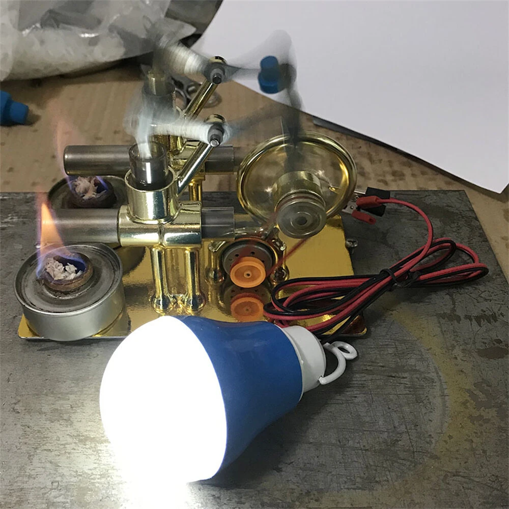 Stirling Engine Model Kit Steam Power Physics Popular Science Small Production Invention Experiment Education Teaching Tool — view 3