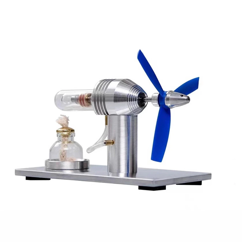 Stirling Engine Model with Fan Blades Physics Experiment Science Discovery Production Invention DIY Project Part Gift Collection Toys — view 4