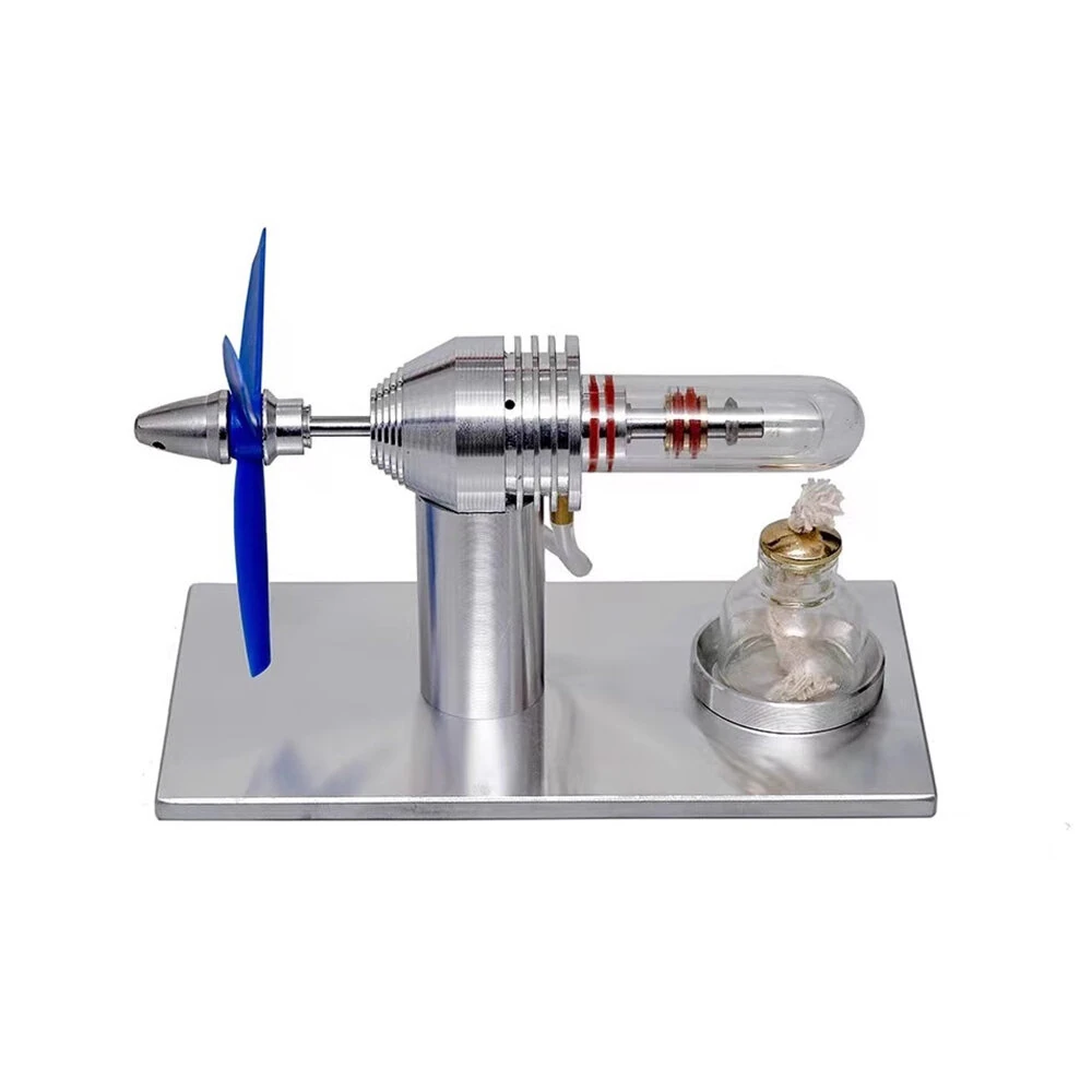 Stirling Engine Model with Fan Blades Physics Experiment Science Discovery Production Invention DIY Project Part Gift Collection Toys — view 5