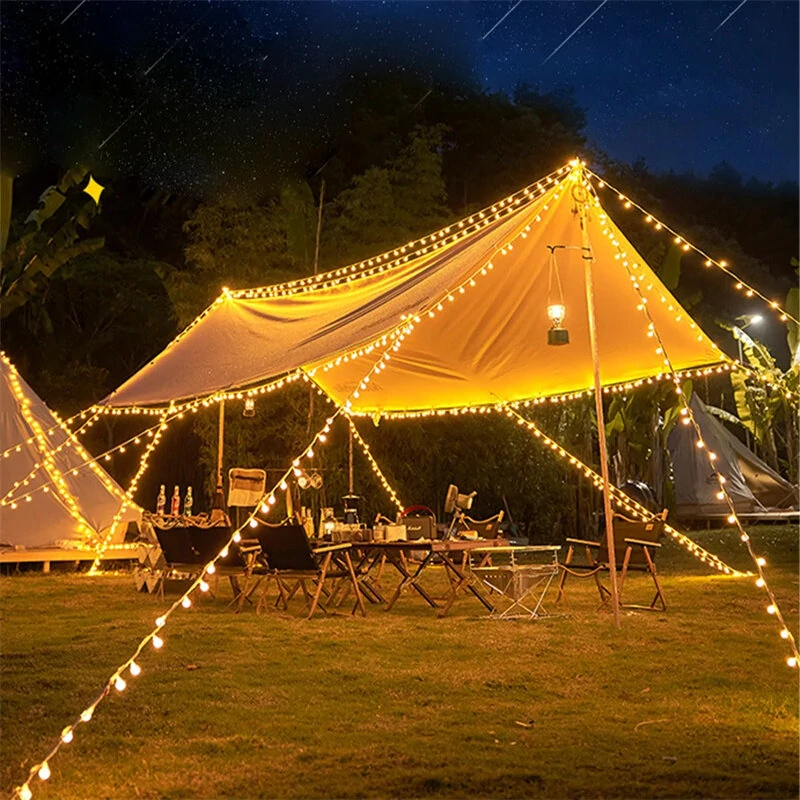 String Lights Camping Lamp Outdoor Crystal Globe Lights Waterproof USB Powered Patio Light for Camping Tent — view 2