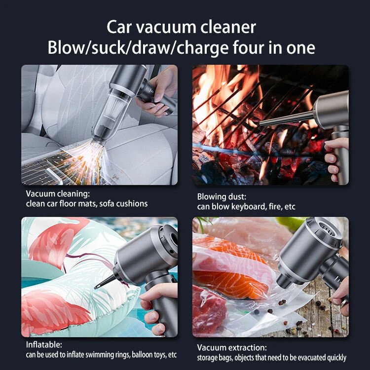 Suitu 16000Pa Cordless Car Vacuum Cleaner 3 Speed Adjustable Brushless With Power Display Brushless Strong Power Display Handheld Blowing Suction Home Car Dual-Purpose — view 4