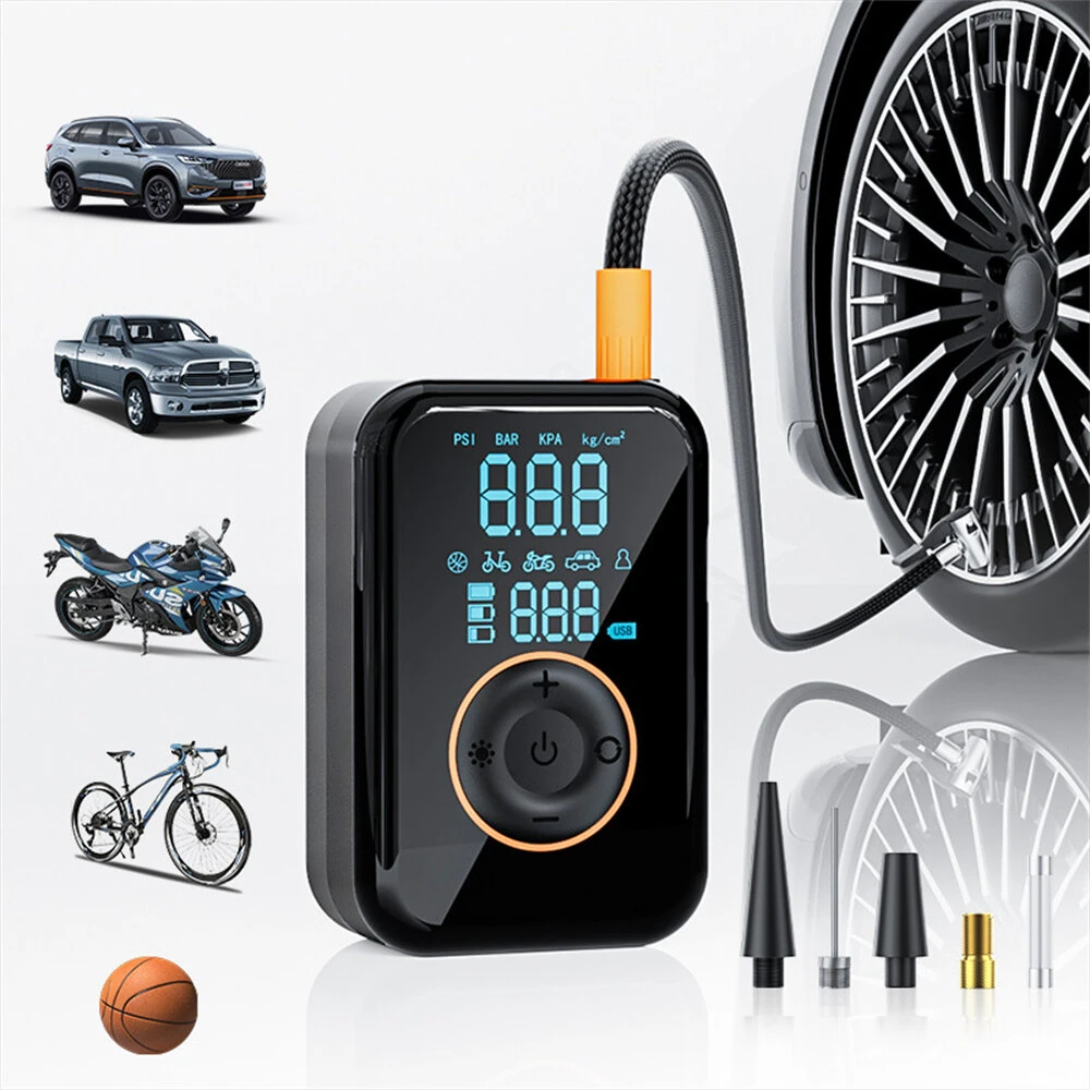 SUITU 7.4V Multi-Functional Portable Wireless Air Pump High-Pressure Digital Display for Car Motorcycle Tires Ball Fast Inflation