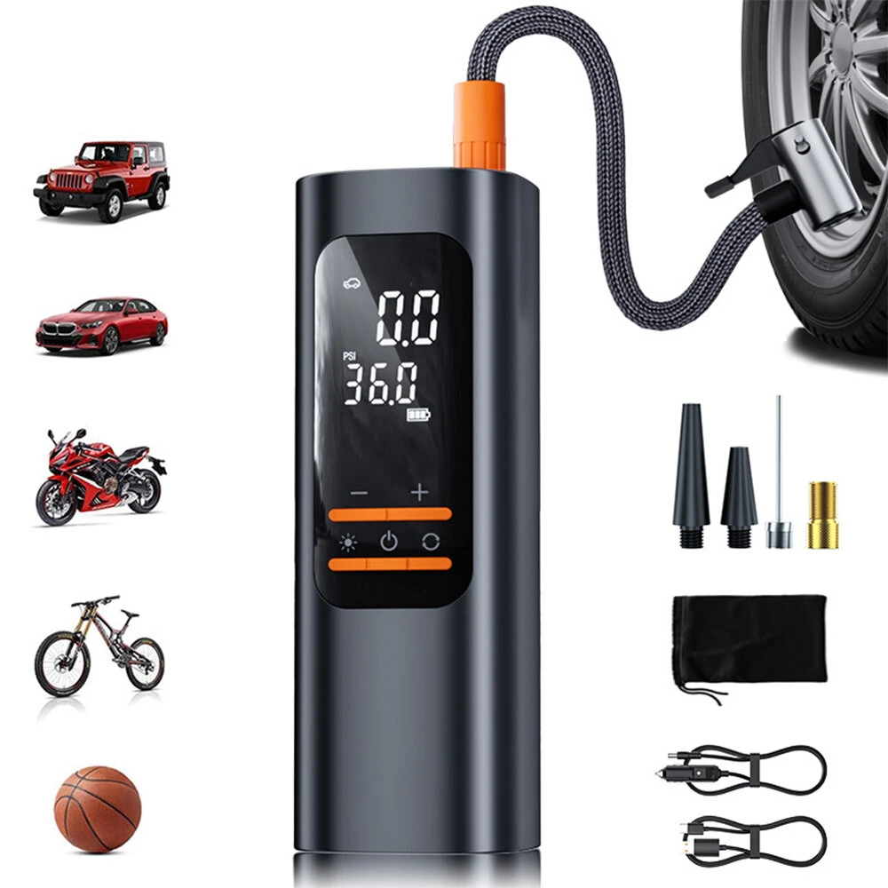 SUITU ST-5542C Portable Smart Inflator Pump Digital LCD Screen Wireless and Plug-in Dual-use for Cars Motorcycles Bicycles Basketballs Inflate — view 2