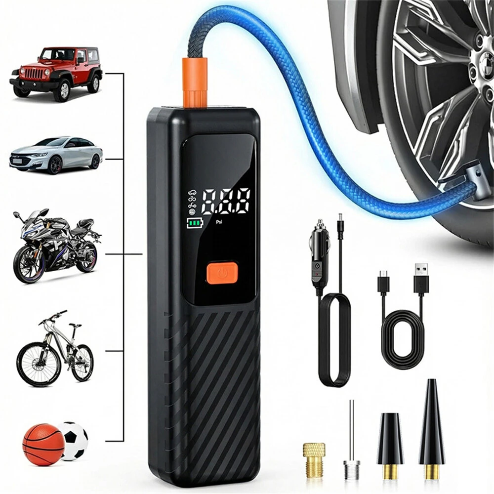 Suitu ST-5543 Portable Electric Tire Inflator Wireless Car Air Pump Digital Display Dual Power Supply Mode for Vehicle Bike Motorcycle Balls — view 3