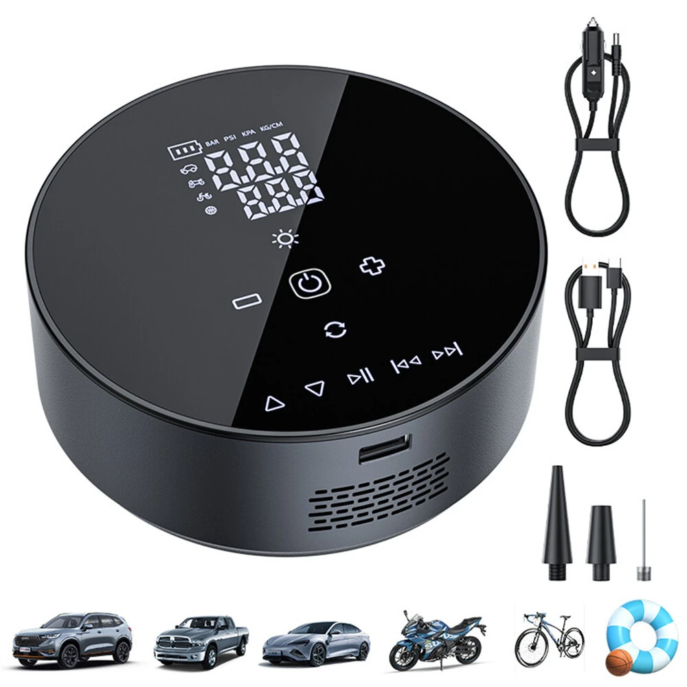 SUITU ST-9902B Speaker Version Wireless Air Pump Digital Display 140PSI Preset Tire Pressure  Automatic Start/Stop for Cars Motorcycles Bicycles Basketballs Inflate — view 2