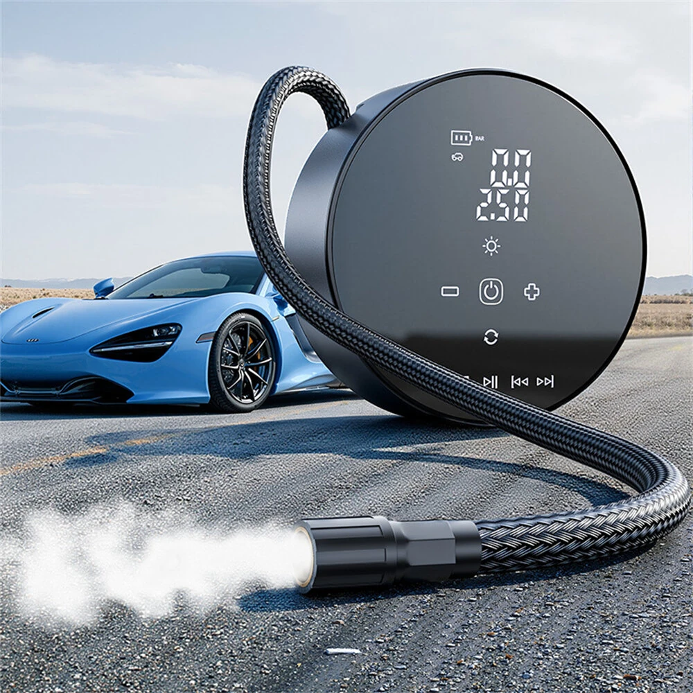 SUITU ST-9902B Speaker Version Wireless Air Pump Digital Display 140PSI Preset Tire Pressure  Automatic Start/Stop for Cars Motorcycles Bicycles Basketballs Inflate — view 3