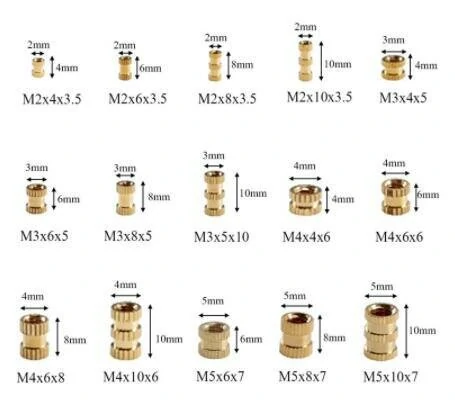 Suleve MXBN11 420Pcs M2 M3 M4 M5 Metric Female Thread Brass Knurled Nut Threaded Insert Embedment Nuts Assortment Kit — view 6