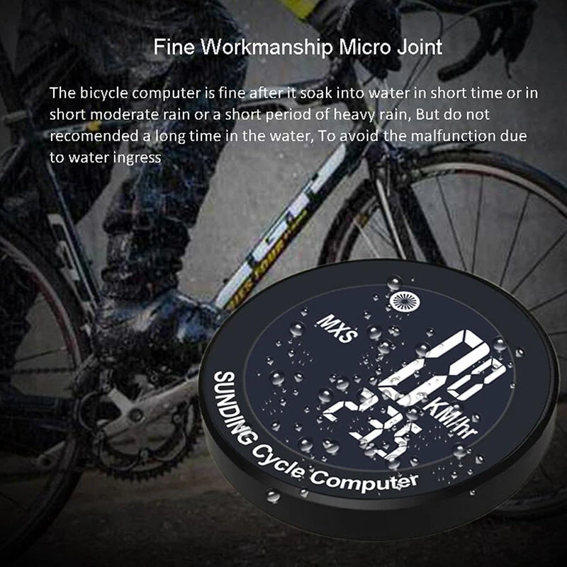 SunDing Wireless Bicycle Computer 16 Functions Waterproof Automatic Backlight Sensor Bike Speedometer Bicycle Odometer Stopwatch with Remote Control for MTB Road Cycle — view 7