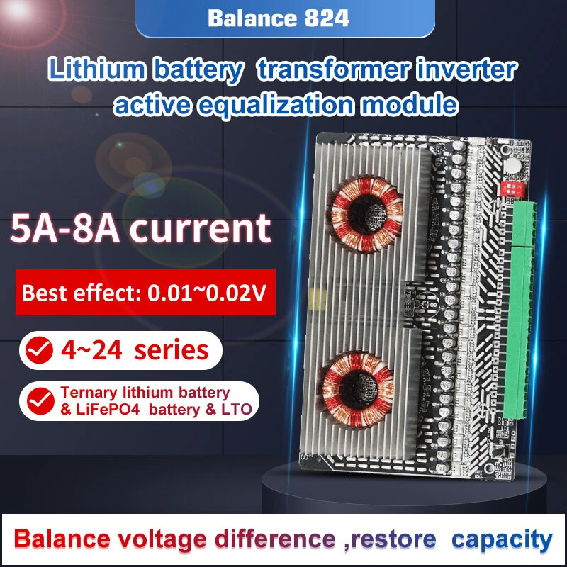 SUNKKO Active Balancer Module BAL Series Lithium Battery Equalizer 5A 8A Voltage Balancing Capacity Restoration Ternary Lithium Lithium Iron Phosphate 4S-24S Compact Design — view 6