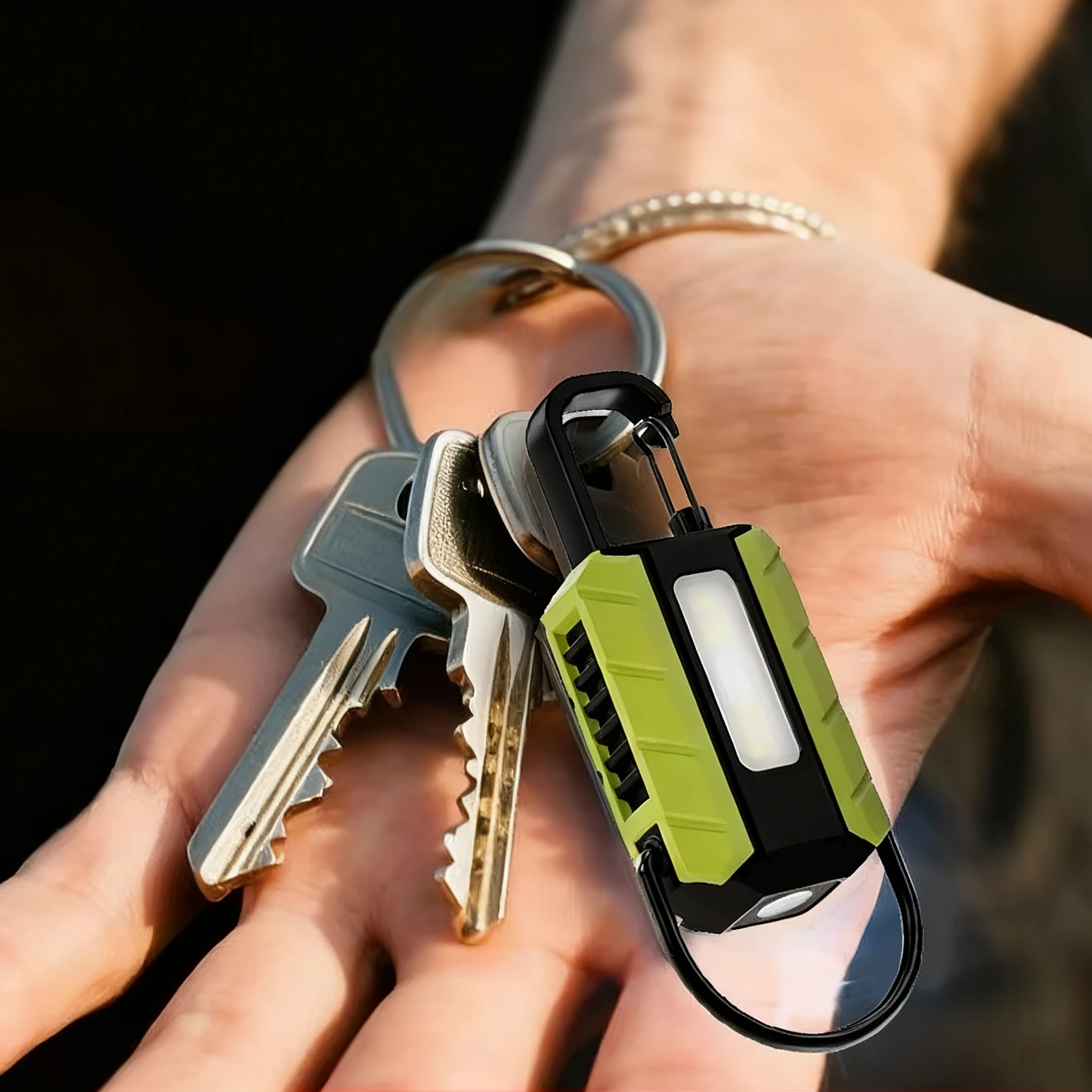 Super Bright Lightweight Keychain Flashlight Rechargeable Multi-Functional Magnetic Mini Work Light for Outdoor Camping & Portable Daily Use — Pricio