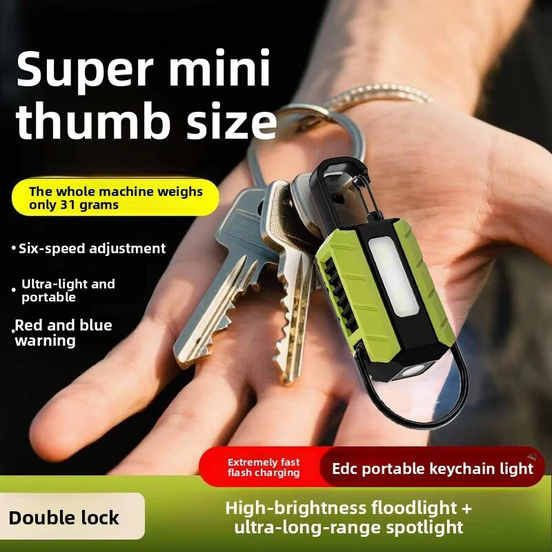 Super Bright Lightweight Keychain Flashlight Rechargeable Multi-Functional Magnetic Mini Work Light for Outdoor Camping & Portable Daily Use — view 3
