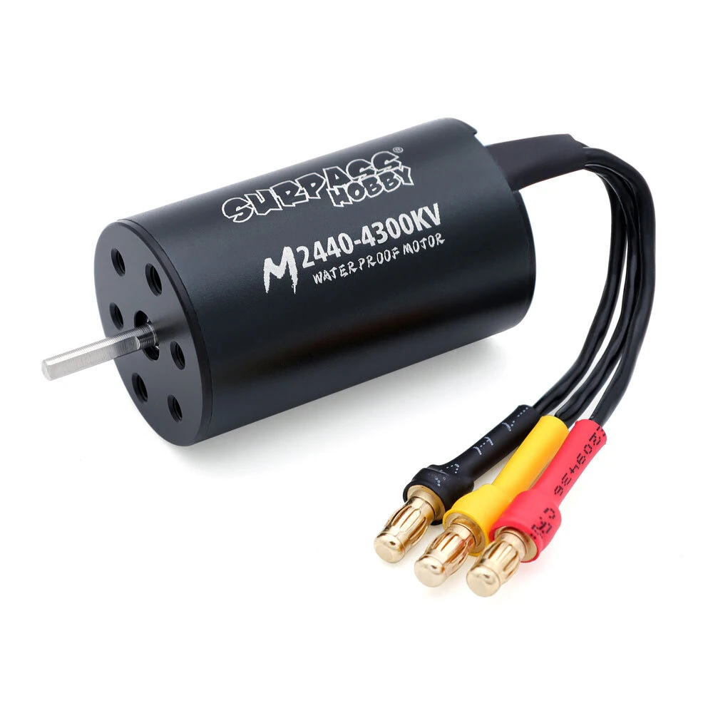 Surpass Hobby M2440 Brushless Waterproof Motor for 1/16 1/18 Flat Sports RC Cars Vehicles Models Parts 3200/4300/4800KV — view 3