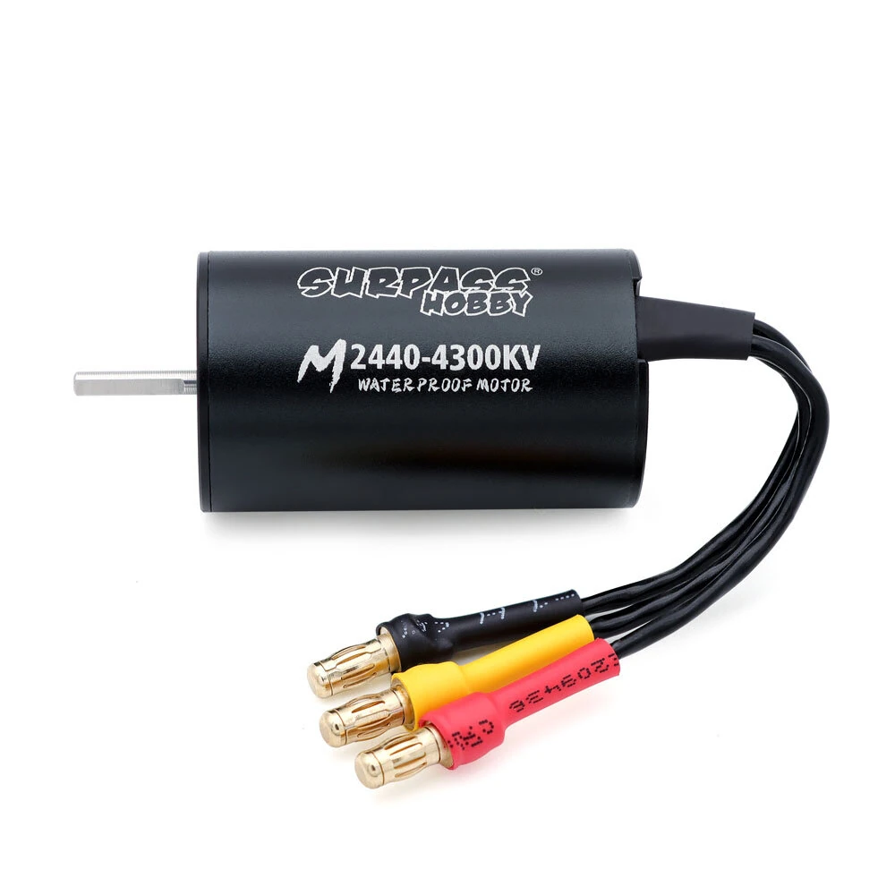 Surpass Hobby M2440 Brushless Waterproof Motor for 1/16 1/18 Flat Sports RC Cars Vehicles Models Parts 3200/4300/4800KV — view 4