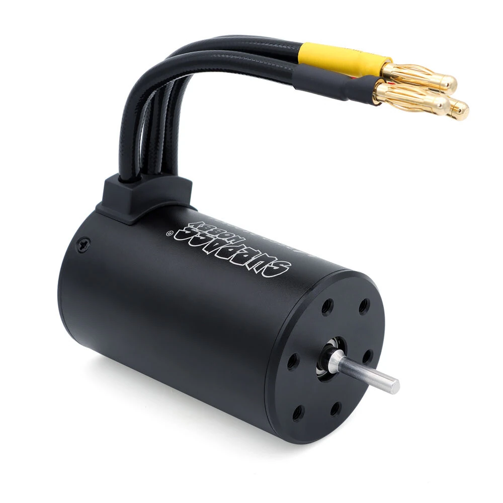 SURPASS HOBBY M3650 M3660 3.175mm Shaft 4.0mm Gold-Plated Connectors All-Black Waterproof Brushless Motor for 1/10 RC Car Models — view 5