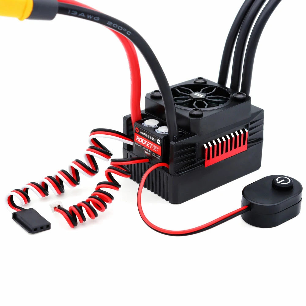 Surpass Hobby Rocket V2 Waterproof 50A/60A/90A/110A Brushless ESC for 1/10 RC Car Vehicles Model Parts — Surpass