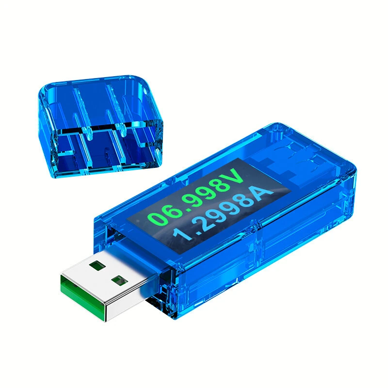 T25 USB 2.0 Color Display Tester 0.96 Inch IPS 4-30V 0-6A 0.001V/0.0001A WiFi 2.4G Android App Auto Rotate Screen USB-A Pass-Through Firmware Update Digital Clock