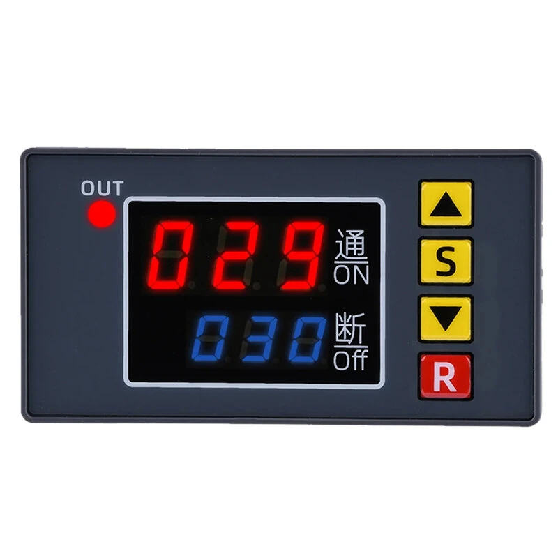 T3231 110V-220V 12V/24V Digital Time Delay Relay LED Cycle Timer Control Switch Adjustable Timing Relay Time Delay Switch — view 2