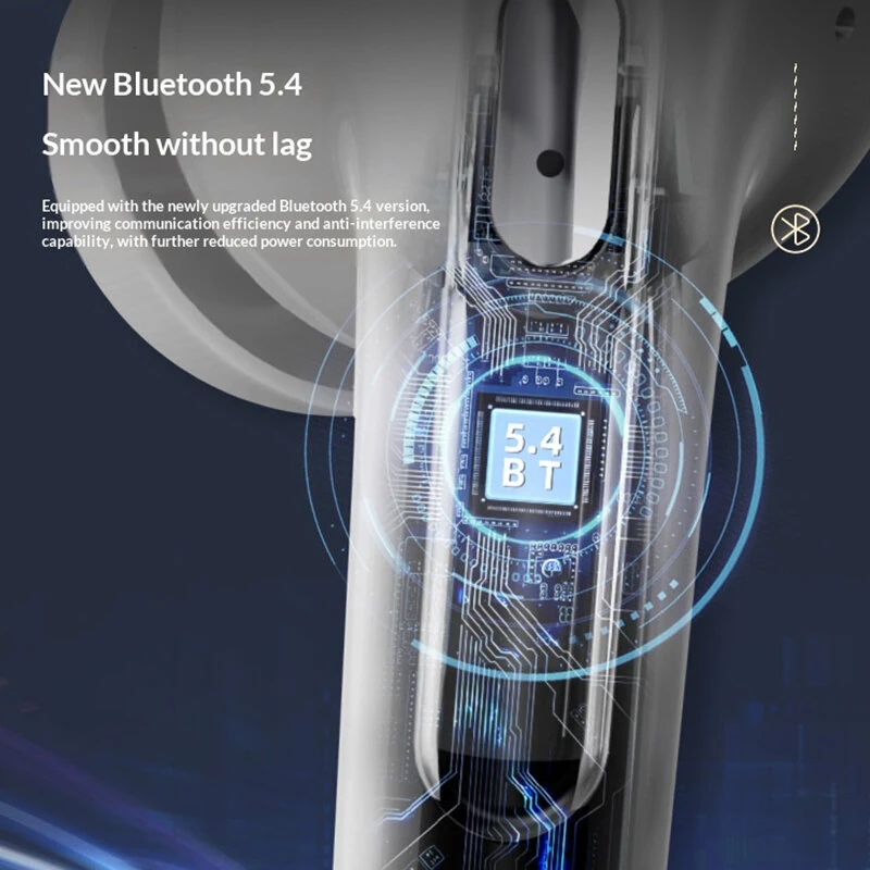T7 Touch Screen Headset Wireless bluetooth 5.4 Earphone 13mm Dual Driver Composite Diaphragm AAC SBC Audio Digital Noise Cancelling 30H Playback IPX5 Waterproof Touch Control In-ear Sports Headphones — view 4