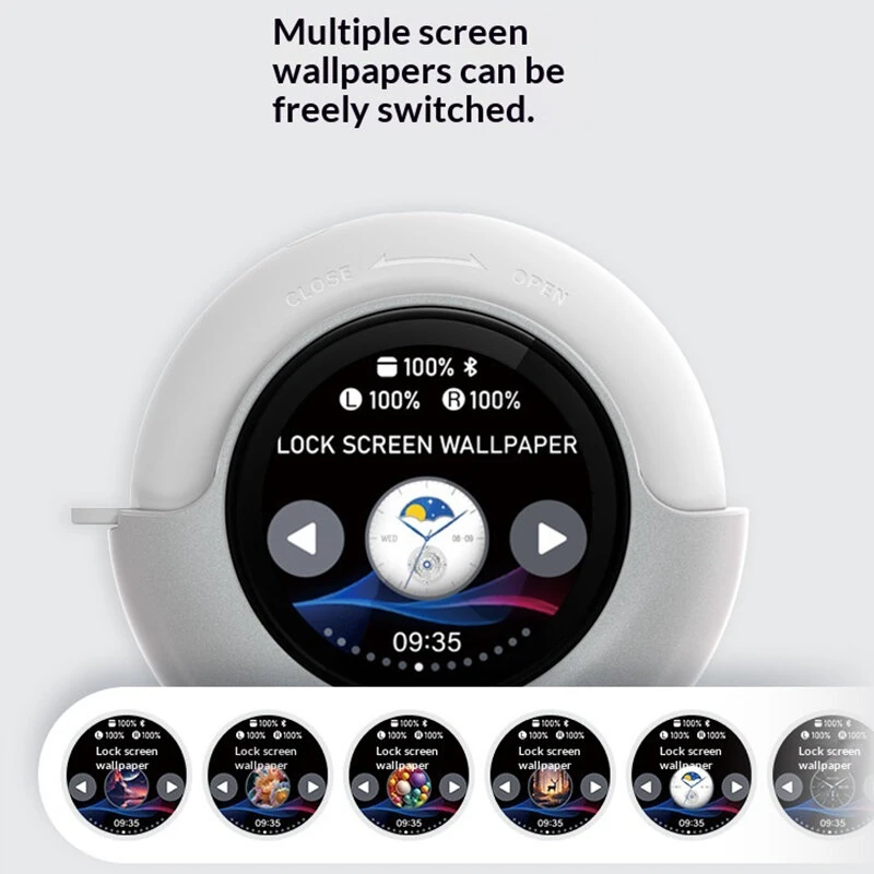 T7 Touch Screen Headset Wireless bluetooth 5.4 Earphone 13mm Dual Driver Composite Diaphragm AAC SBC Audio Digital Noise Cancelling 30H Playback IPX5 Waterproof Touch Control In-ear Sports Headphones — view 7