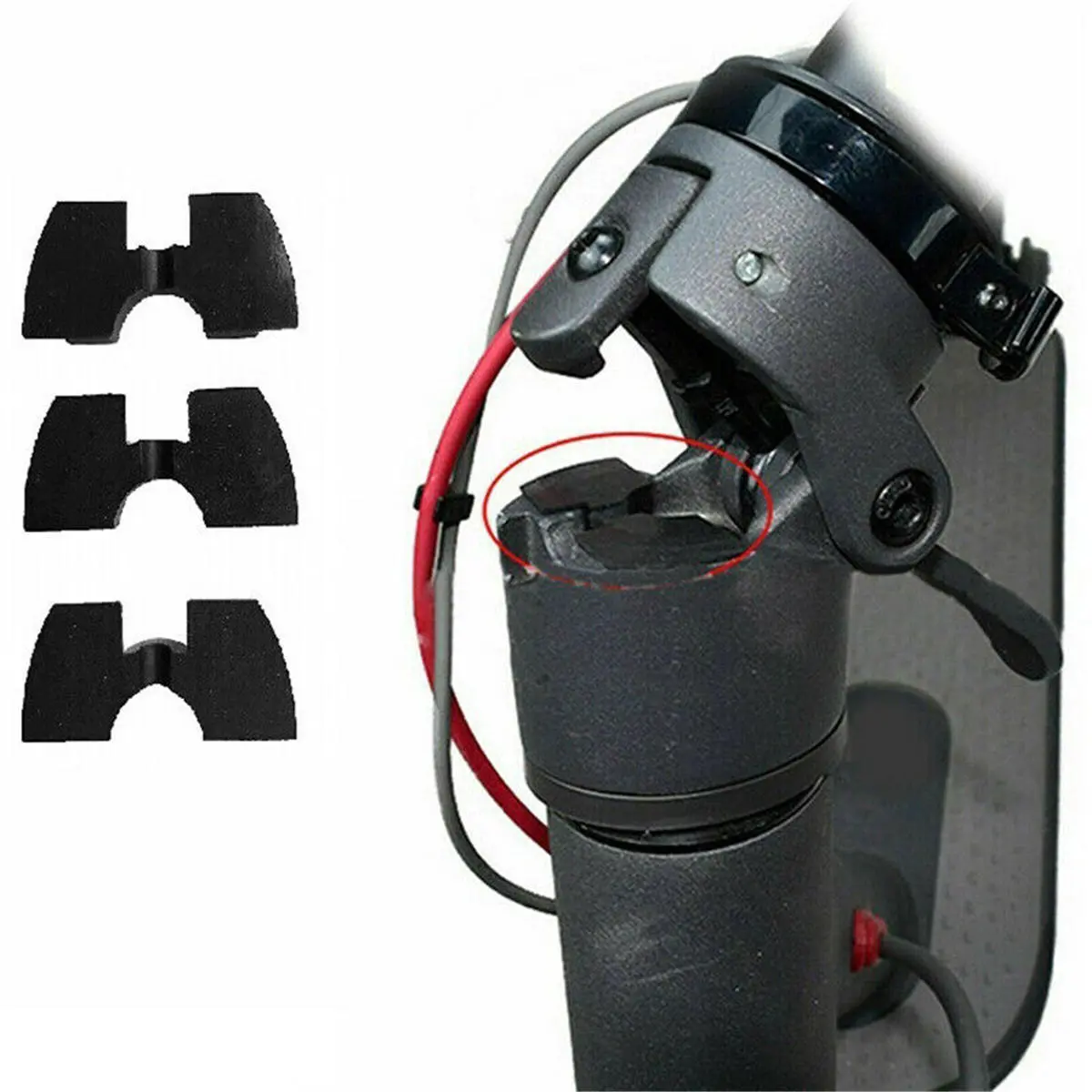 Tail Light Wire Protector + Anti Vibration Shims + kick Stand Cap for M365/M187/Pro Scooter Modified Parts Accessories — view 6