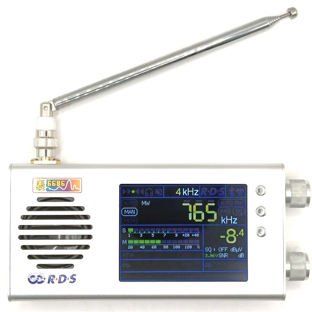 TEF6686 Radio V1.18 Firmware 32 Inch LCD Longwave Mediumwave Shortwave FM AM 7000mAh Battery Aluminum Alloy Shell Telescopic Antenna — TEF6686