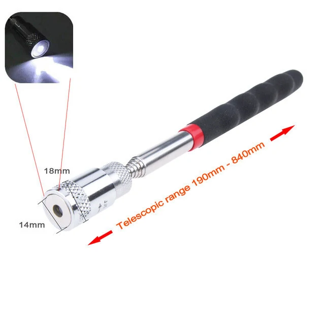 Telescopic Magnetic Pen Metalworking Handy Tool Magnet Capacity for Picking Up Nut Bolt Adjustable Pickup Rod Stick Mini Pen — view 4