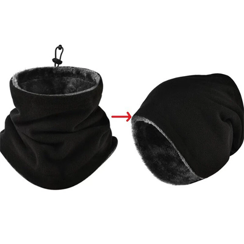 TENGOO 1pc Winter Thickened Fleece Outdoor Cycling Scarf, Warm Neck Gaiter, Windproof Dust Mask, Polar Fleece Neck Cover — view 4