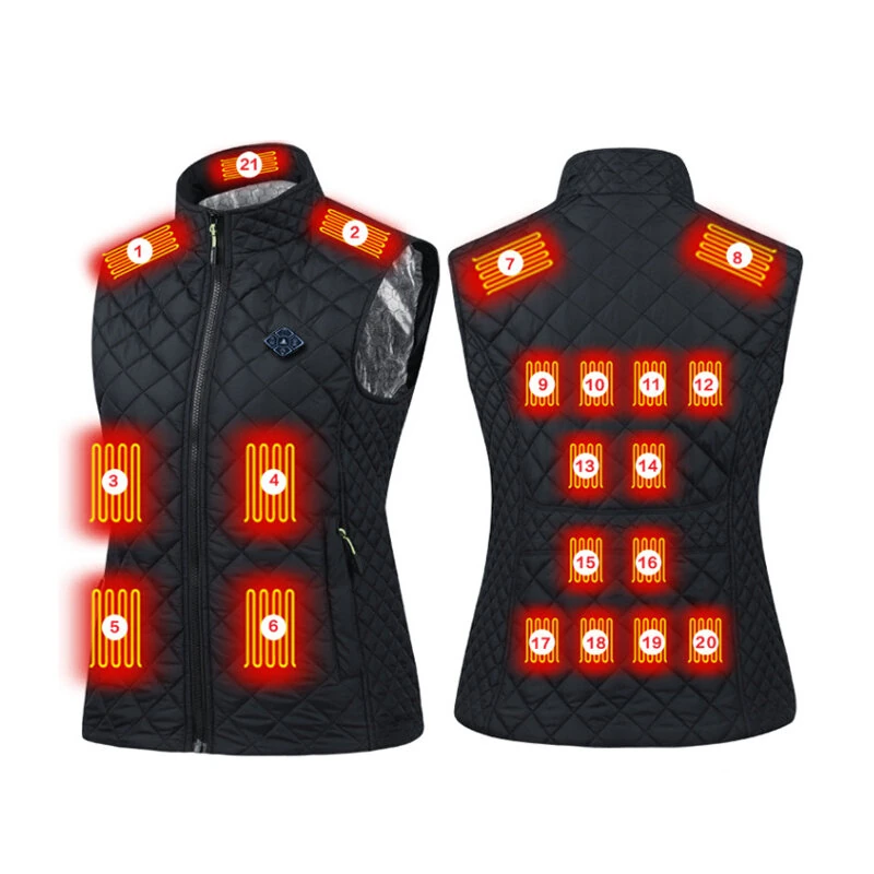 TENGOO 21 Area Heating Vest for Women USB Charging Lightweight Warm Outdoor Electric Heating Coats — view 2