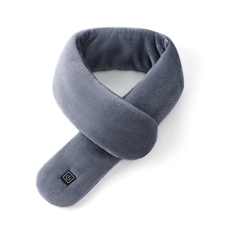TENGOO 3 Gears Electric Heating Scarf Adjustable Winter Warm USB Rechargeable Neckerchief Plush Collar — view 2