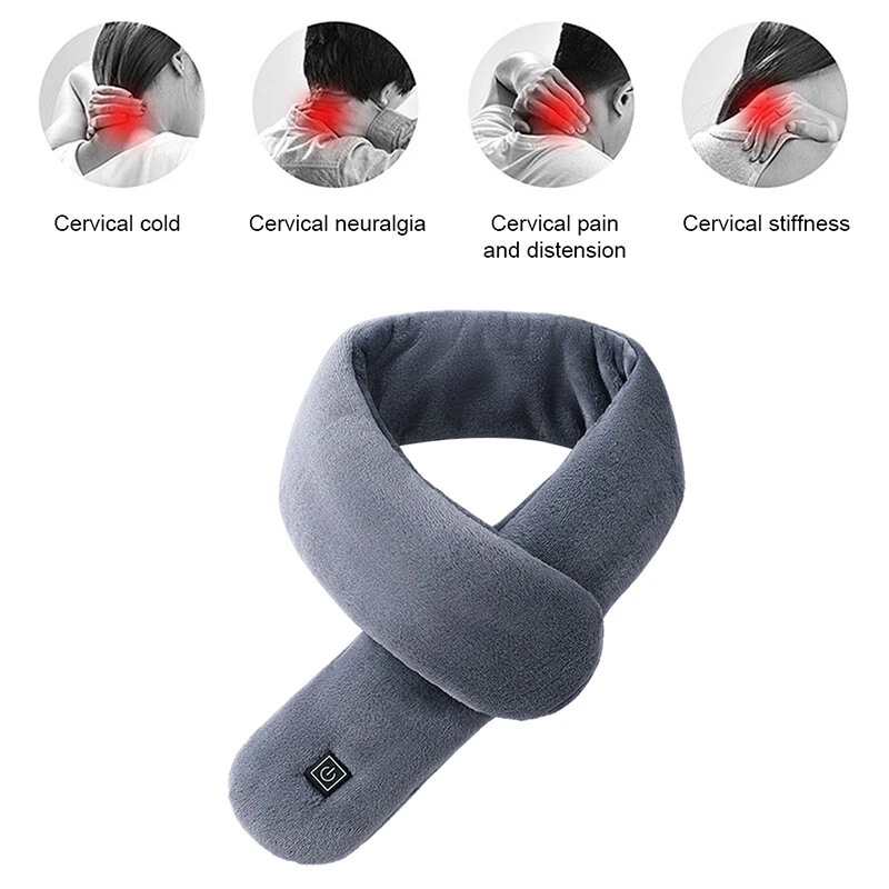 TENGOO 3 Gears Electric Heating Scarf Adjustable Winter Warm USB Rechargeable Neckerchief Plush Collar — view 6