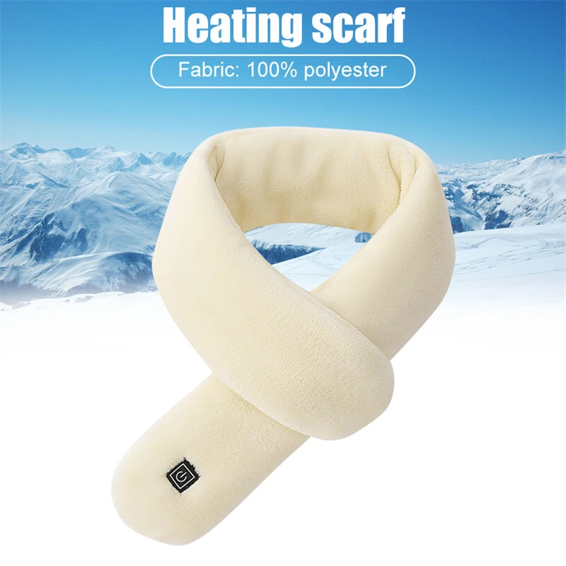 TENGOO 3 Gears Electric Heating Scarf Adjustable Winter Warm USB Rechargeable Neckerchief Plush Collar — view 7