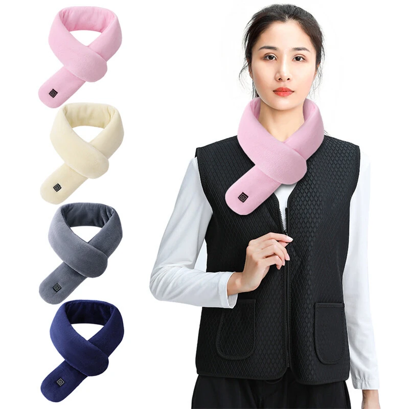 TENGOO 3 Gears Electric Heating Scarf Adjustable Winter Warm USB Rechargeable Neckerchief Plush Collar — view 9