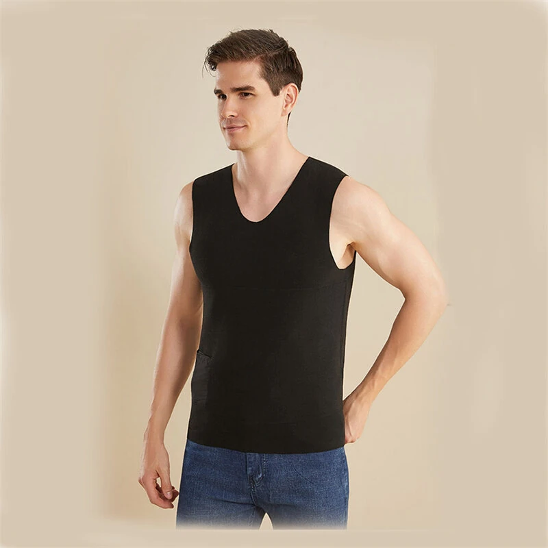 TENGOO 3-Zone Intelligent Electric Heating Seamless Vest for Men Women Fleece-Lined Thermal Underwear Base Layer Body Self Heating Warm Clothes(No Power Bank) — view 10