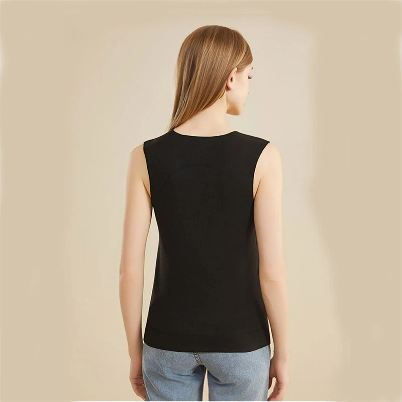 TENGOO 3-Zone Intelligent Electric Heating Seamless Vest for Men Women Fleece-Lined Thermal Underwear Base Layer Body Self Heating Warm Clothes(No Power Bank) — view 8