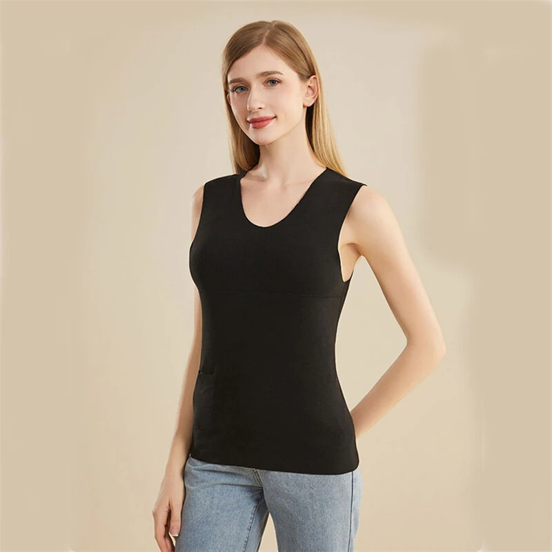 TENGOO 3-Zone Intelligent Electric Heating Seamless Vest for Men Women Fleece-Lined Thermal Underwear Base Layer Body Self Heating Warm Clothes(No Power Bank) — view 9