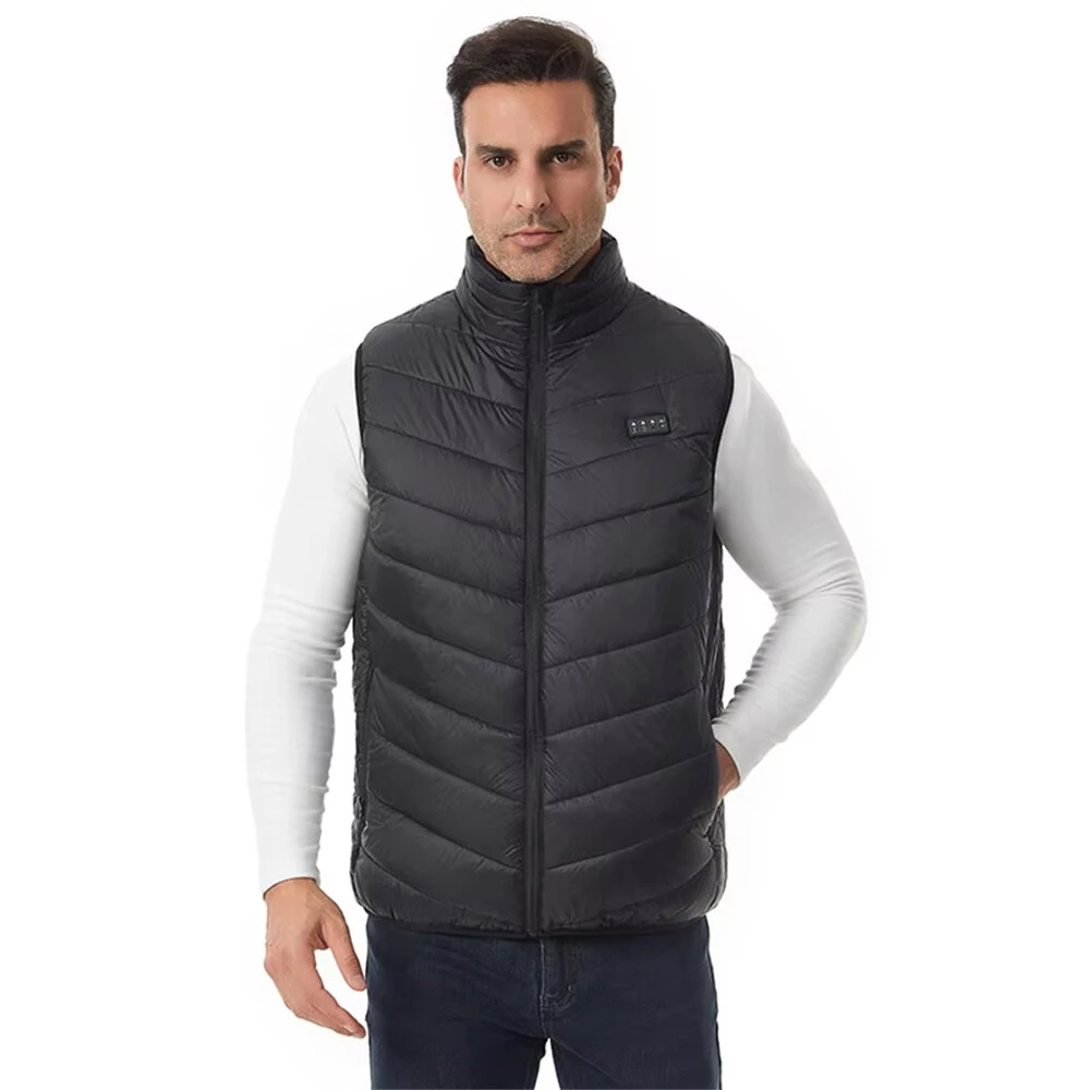 TENGOO 4 Control 27 Zone Heating Vest Men Women Electric Constant Temperature Control Winter Warm Heated Sleeveless Jacket (Not Included The Power Bank) — view 6